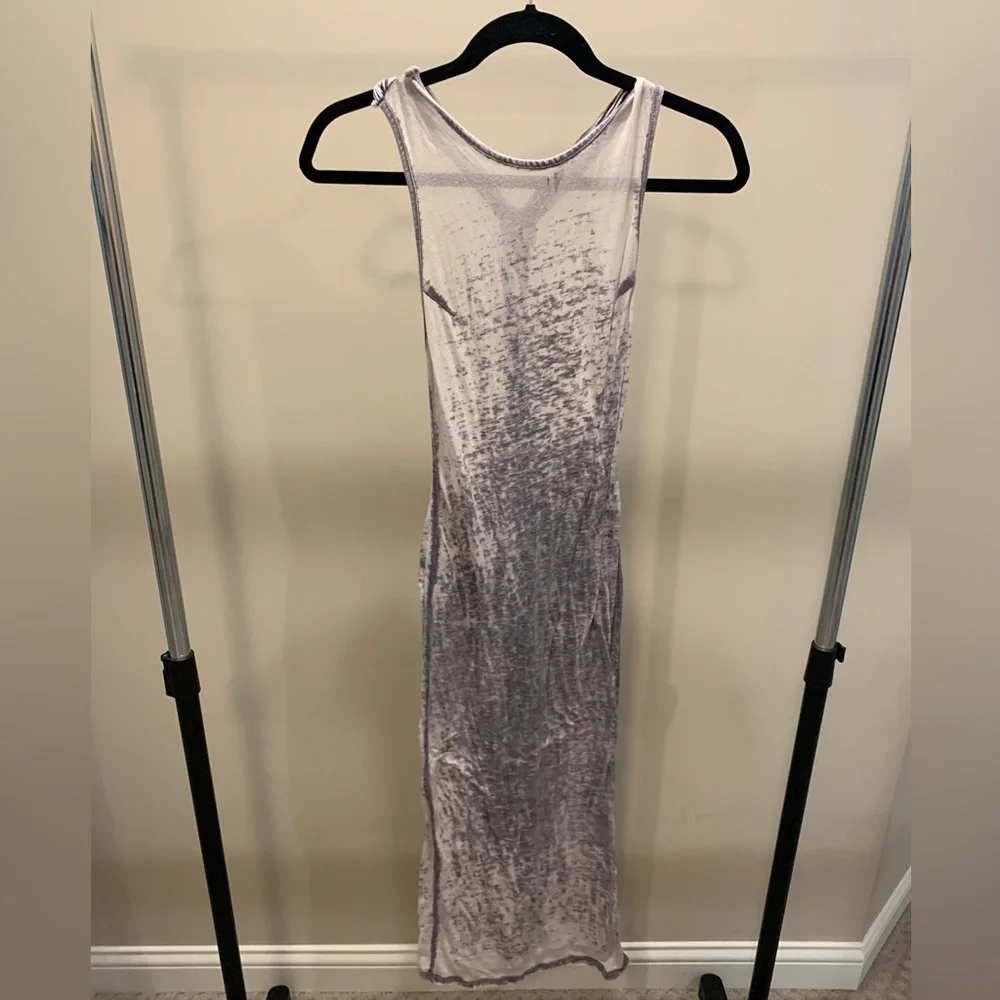Grey Burnout Maxi Dress - Picture 1 of 3